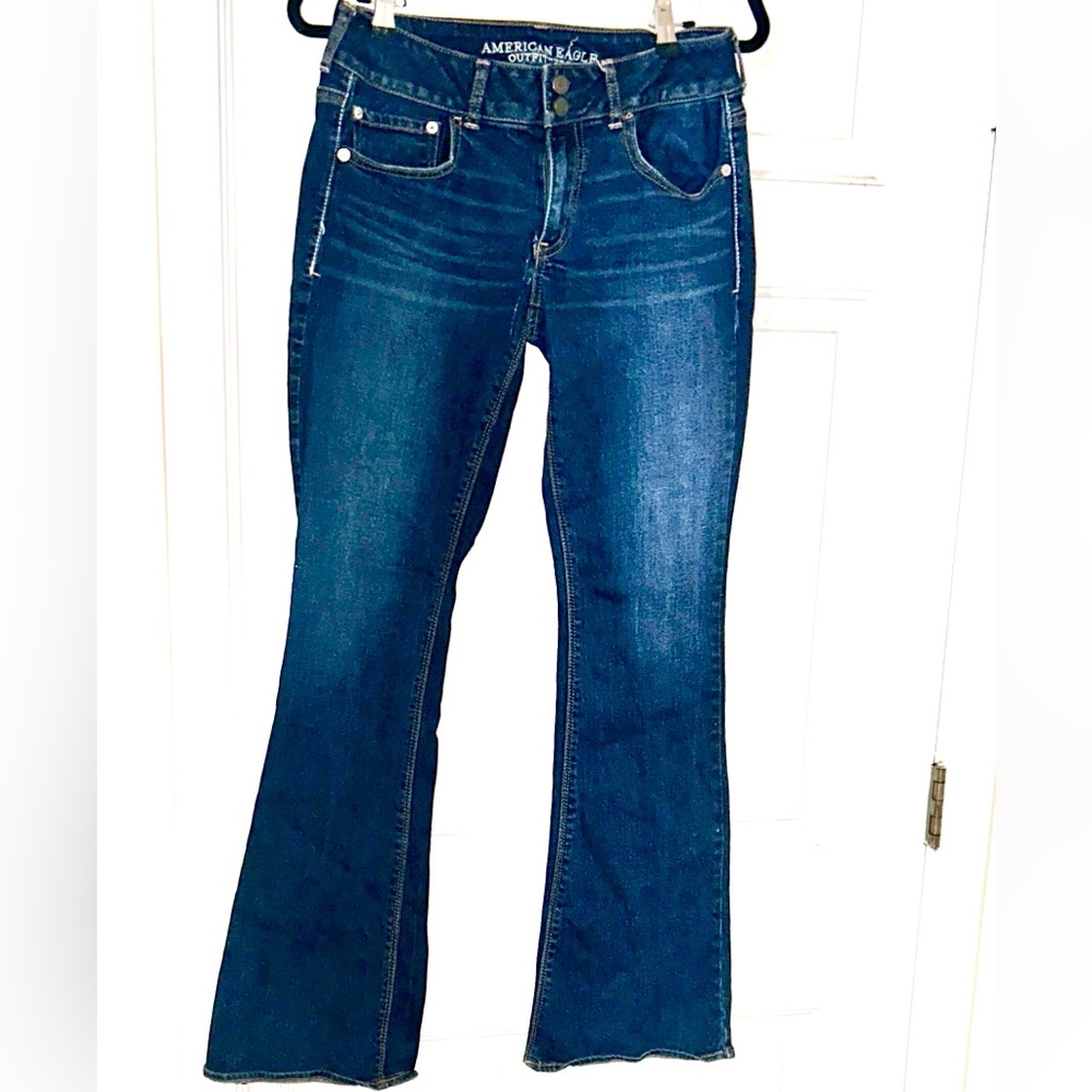 American Eagle Outfitters Dark Blue Flare Jeans